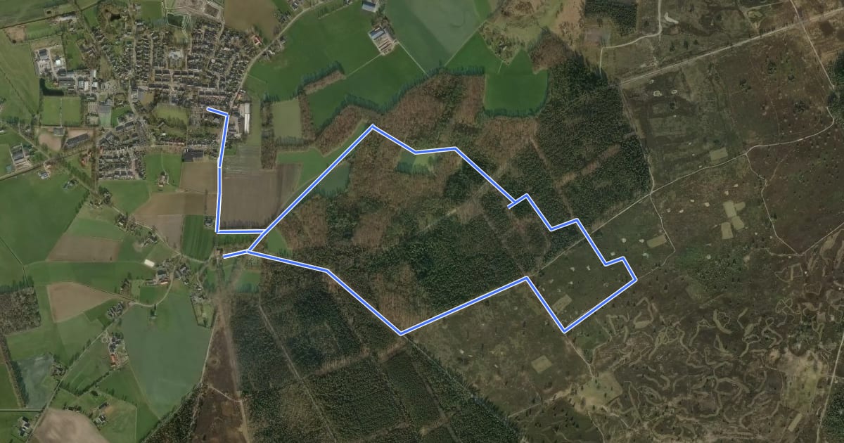 Маршрут WNW Twente - Haarle/Sprengenberg - groene route на спутниковом снимке