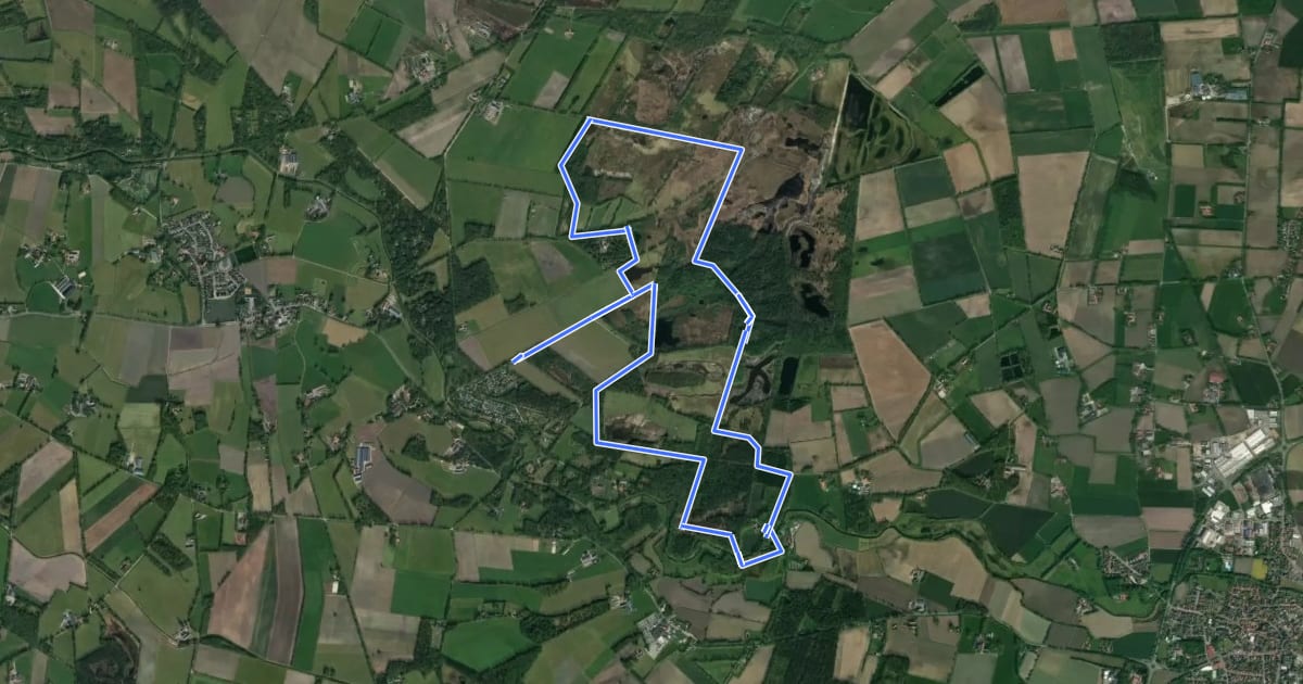 Маршрут WNW Twente - Haarmühle/Witte Veen - blauwe route на спутниковом снимке
