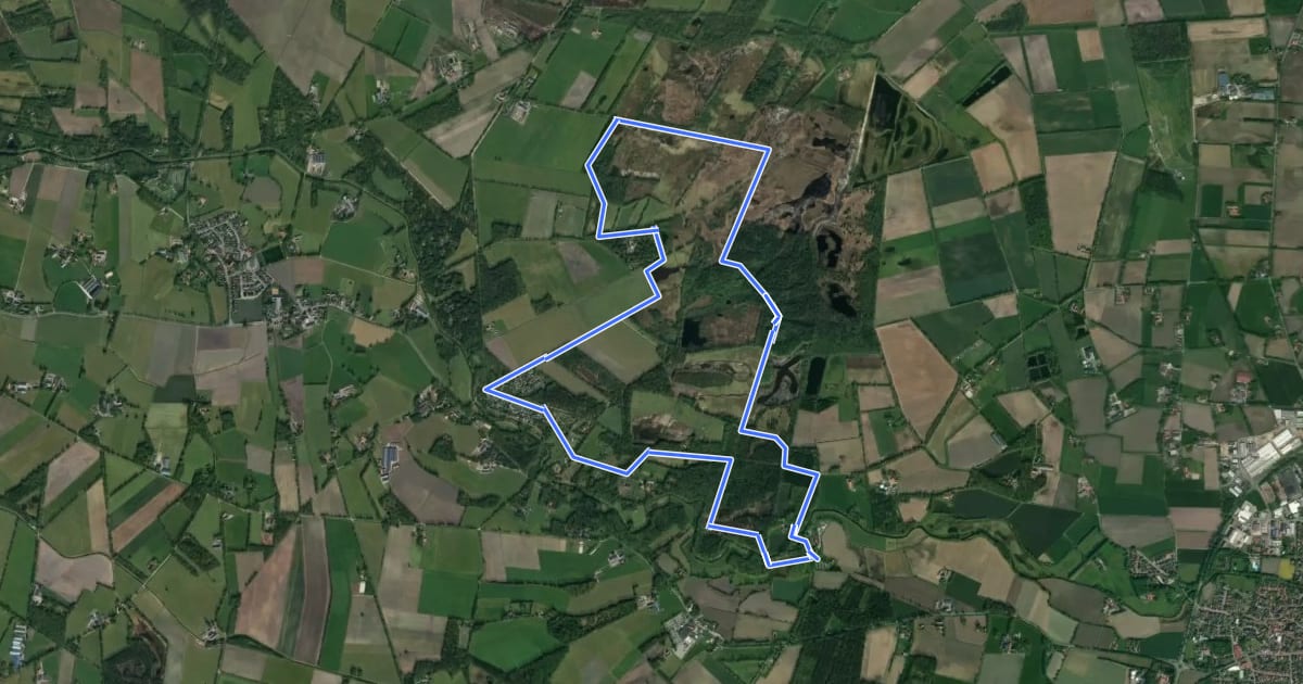 Маршрут WNW Twente - Haarmühle/Witte Veen - paarse route на спутниковом снимке