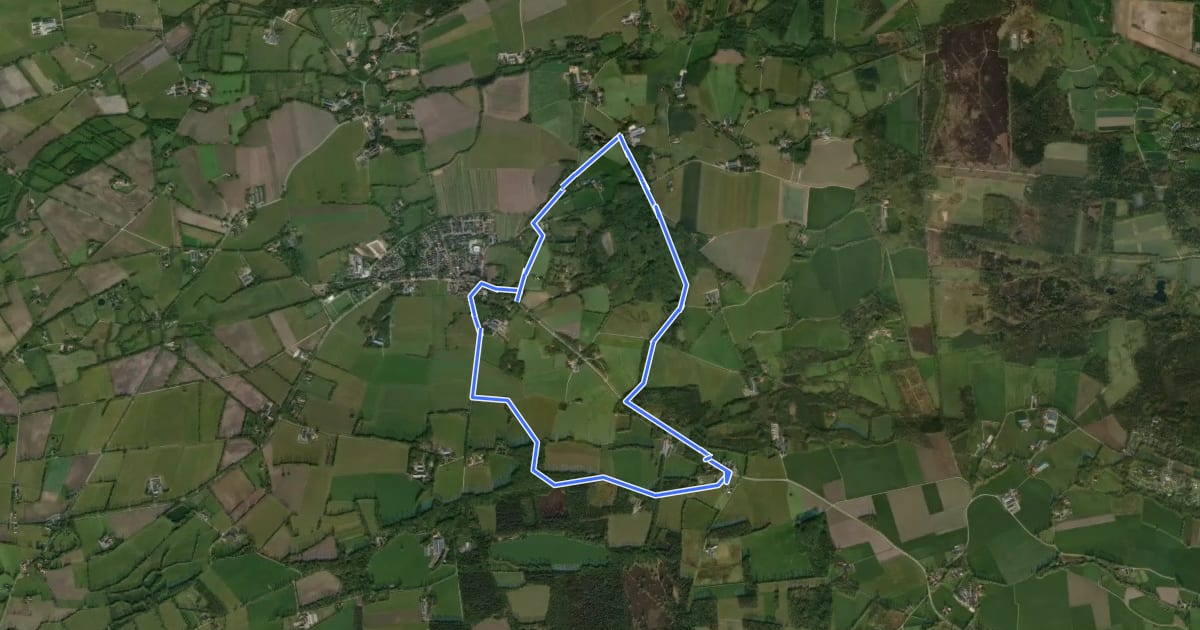 Маршрут WNW Twente - Hazelbekke/Tutenberg/Vasse - oranje route на спутниковом снимке