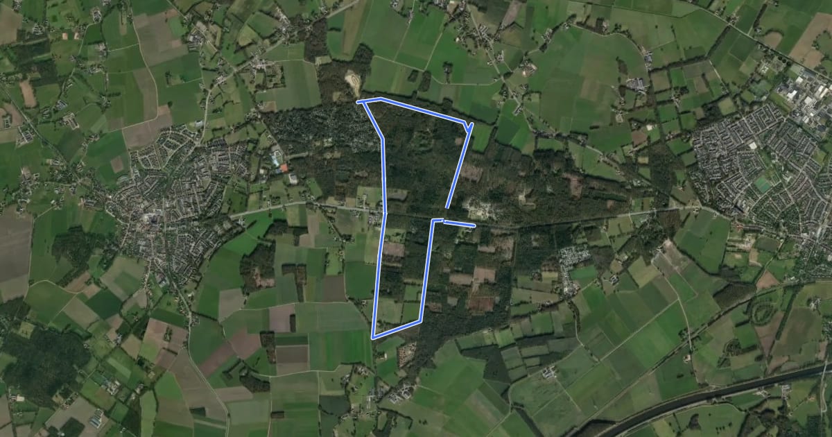 Маршрут WNW Twente - Herikerberg -oranje route на спутниковом снимке