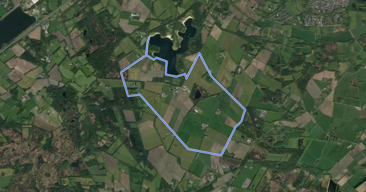 Маршрут WNW Twente - Het Rutbeek - blauwe route на спутниковом снимке