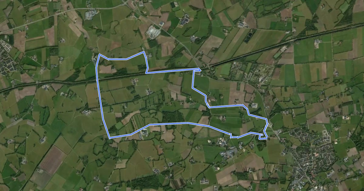Маршрут WNW Twente - Het Stift - oranje route на спутниковом снимке