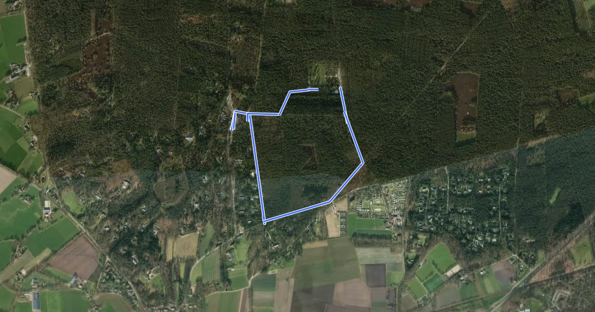 Маршрут WNW Twente - Holterberg - oranje route на спутниковом снимке