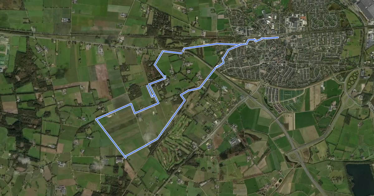 Маршрут WNW Twente - Huurne/Wierden - groene route на спутниковом снимке