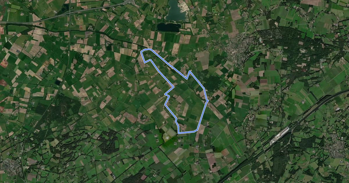 Маршрут WNW Twente - Kattenberg - rode route на спутниковом снимке