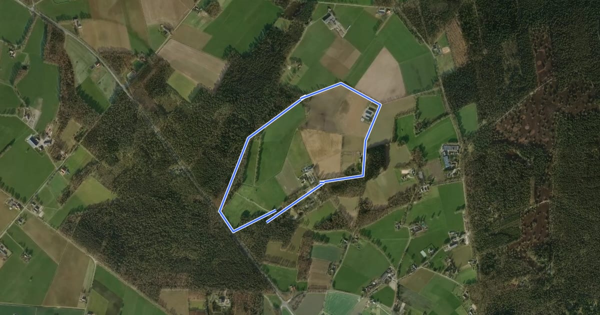 Маршрут WNW Twente Koeweide - rode route на спутниковом снимке