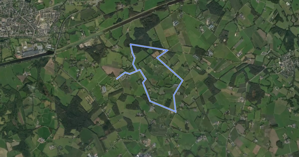 Маршрут WNW Twente - Kwartierdorp - paarse route на спутниковом снимке