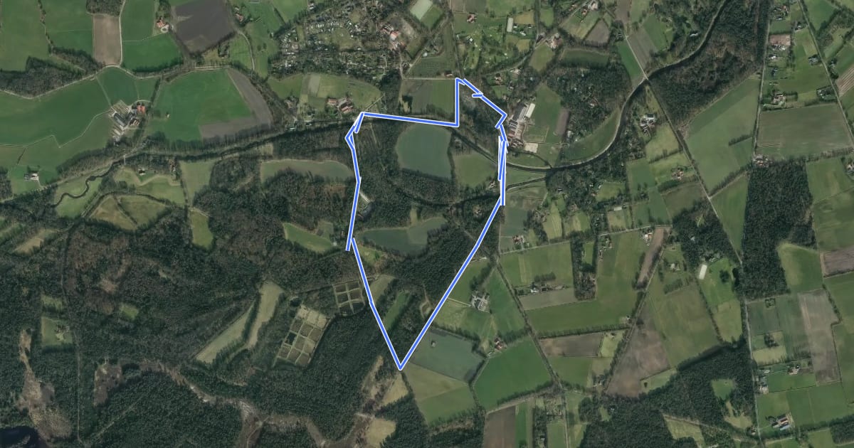 Маршрут WNW Twente - LankheetWatermolen - gele route на спутниковом снимке