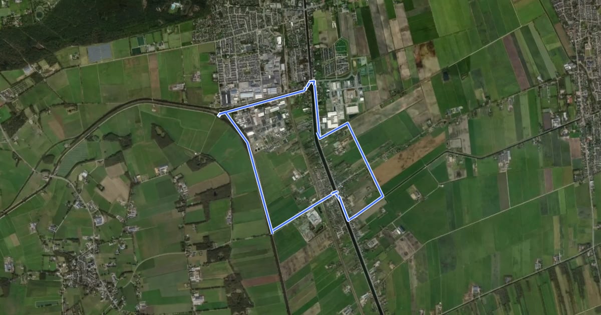 Маршрут WNW Twente - Linderflier/Daarlerveen - gele route на спутниковом снимке
