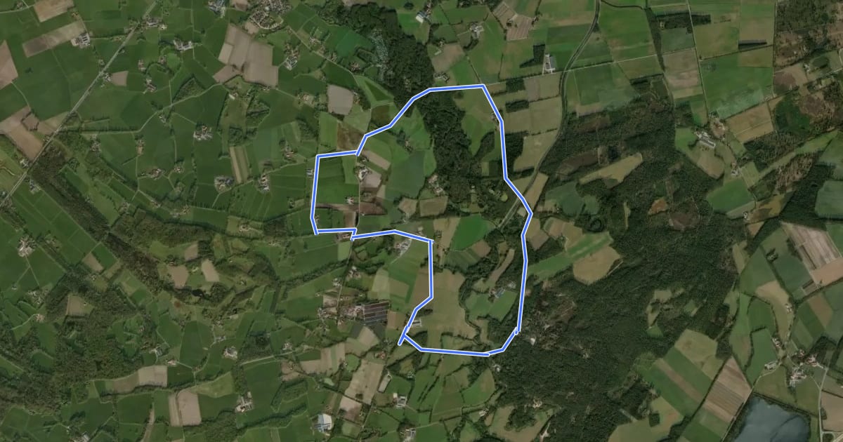 Маршрут WNW Twente - Lutterzand/Meuleman - paarse route на спутниковом снимке
