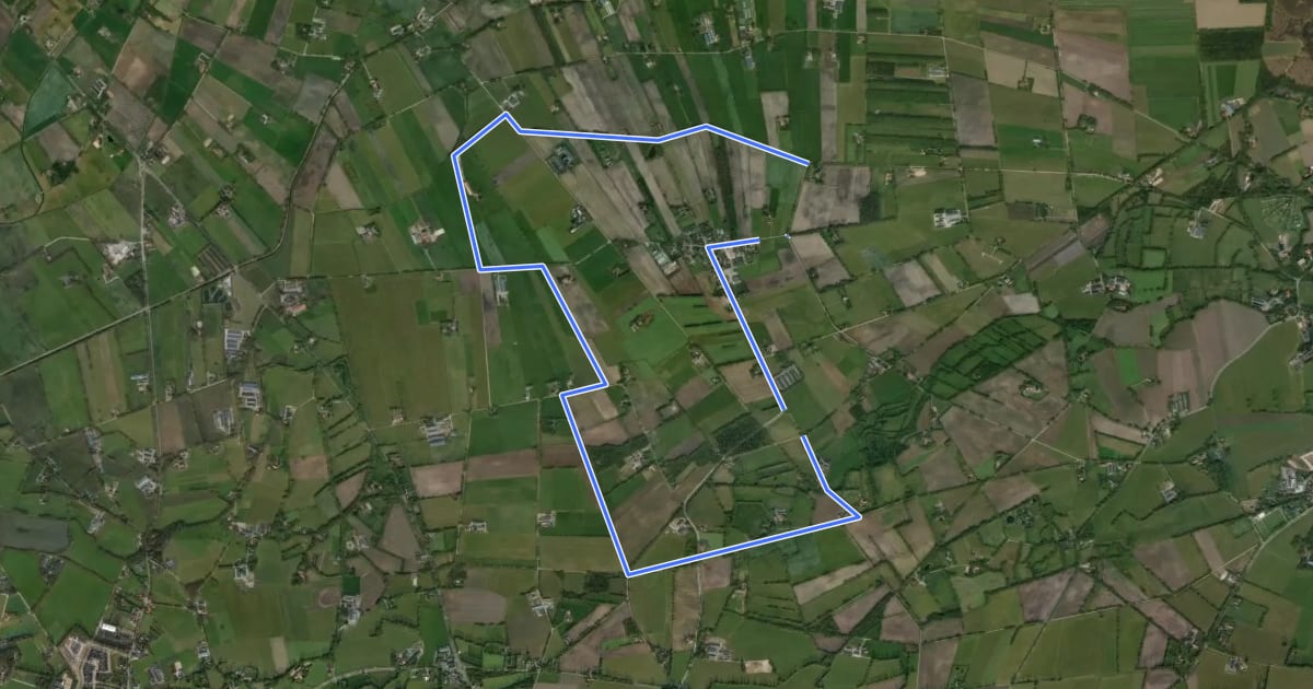 Маршрут WNW Twente - Manderveen -groene route на спутниковом снимке