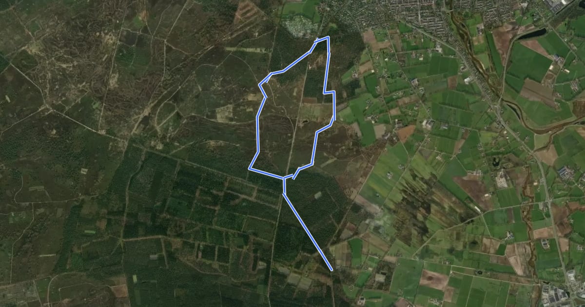 Маршрут WNW Twente Noetsele/Ligtenberg - blauwe route на спутниковом снимке