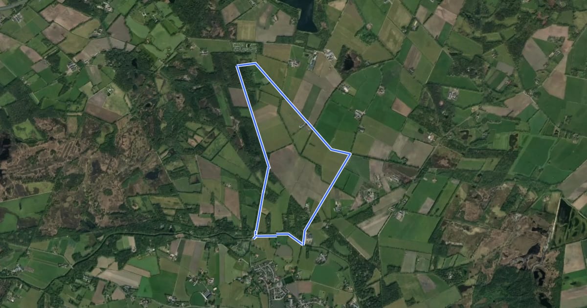 Маршрут WNW Twente - Oortjesbrug - rode route на спутниковом снимке