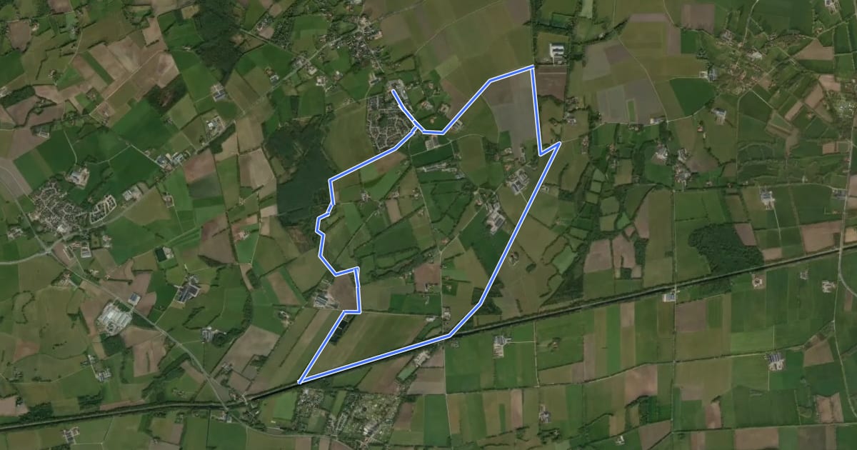 Маршрут WNW Twente - Reutum - blauwe route на спутниковом снимке