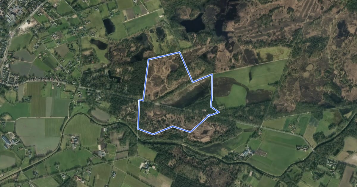 Маршрут WNW Twente - Ronde Bulten - rode route на спутниковом снимке