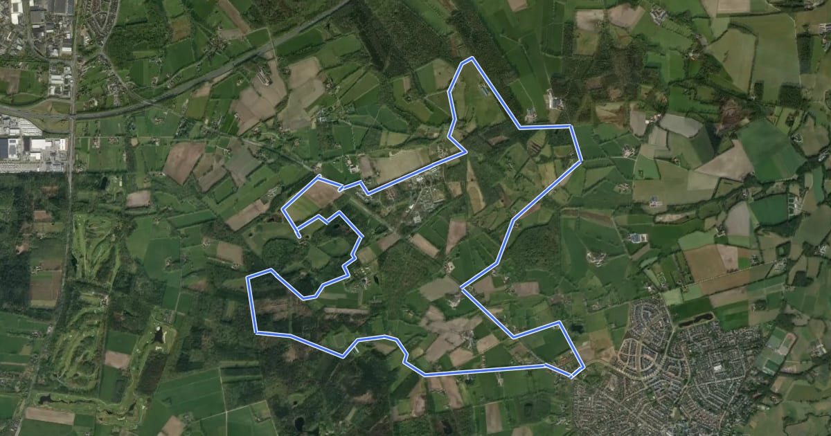 Маршрут WNW Twente - Snippert/Steenfabriek - blauwe route на спутниковом снимке
