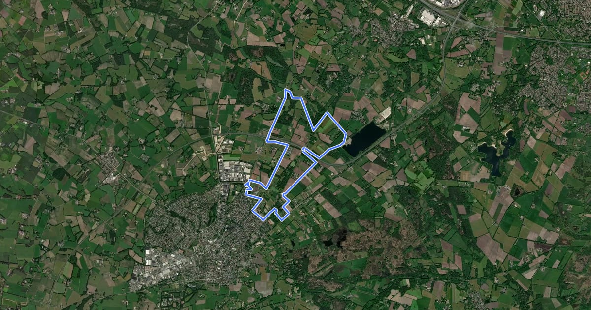 Маршрут WNW Twente - Stepelo/De Veldmaat - paarse route на спутниковом снимке