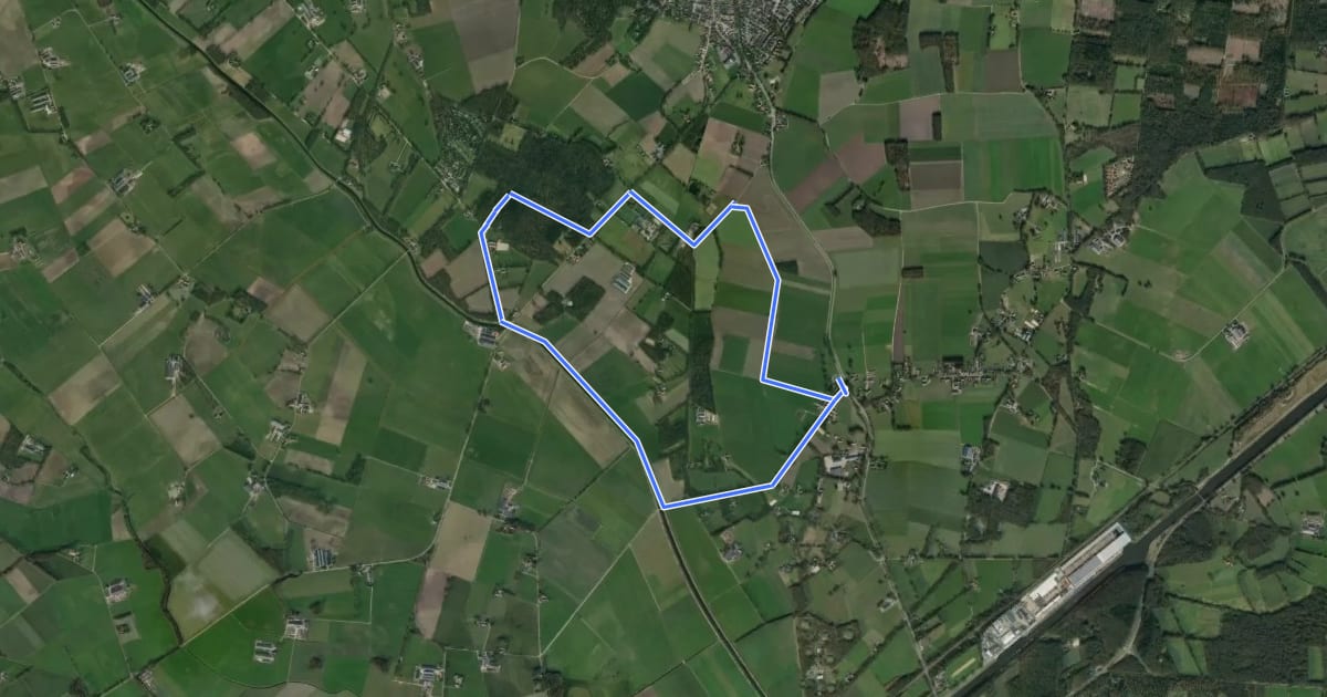 Маршрут WNW Twente- Stokkum/Kattenberg - oranje route на спутниковом снимке