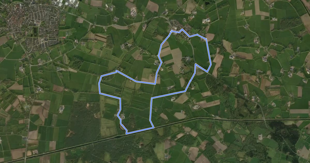 Маршрут WNW Twente - Tilligte - blauwe route на спутниковом снимке