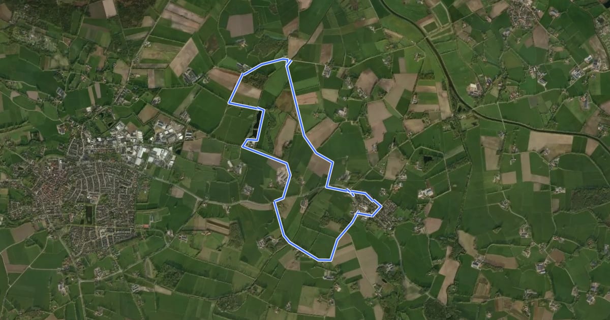 Маршрут WNW Twente - Tilligte - paarse route на спутниковом снимке