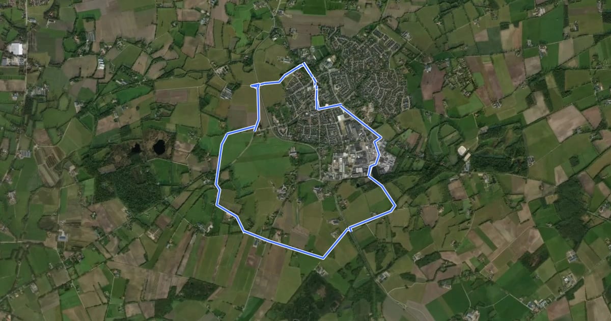 Маршрут WNW Twente - Tubbergen - paarse route на спутниковом снимке