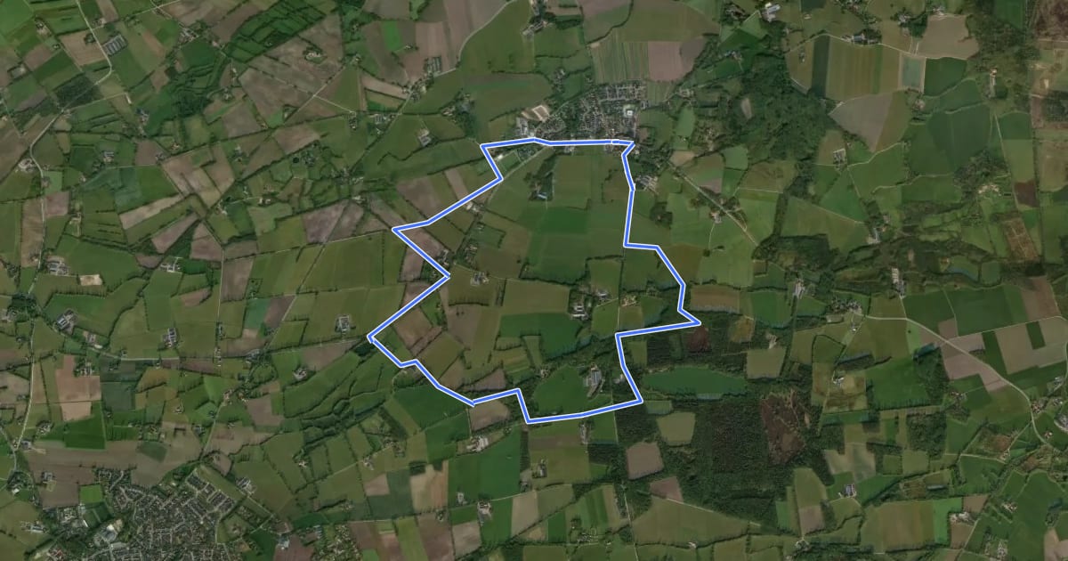 Маршрут WNW Twente - Vasse - rode route на спутниковом снимке