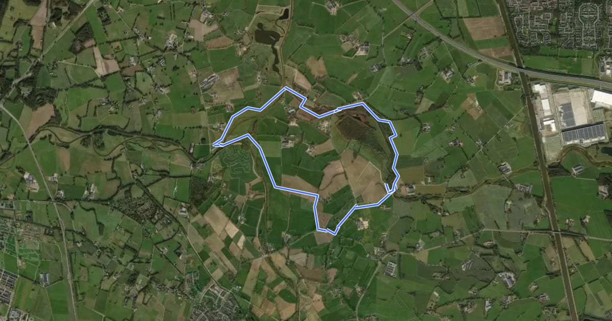Маршрут WNW Twente - Wisselmaat/Ypelo/Mokkelengoor - gele route на спутниковом снимке