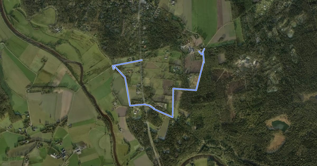 Маршрут WNW Vechtdal -Besthmenermolen - oranje route на спутниковом снимке