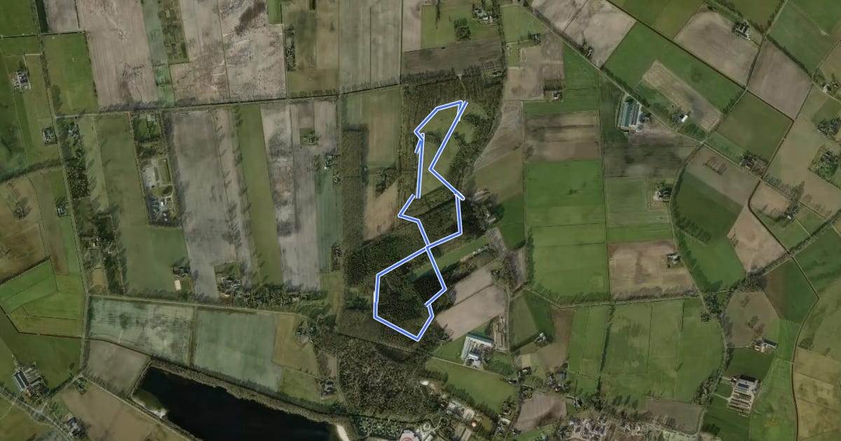 Маршрут WNW Vechtdal - Collendoorn - gele route на спутниковом снимке