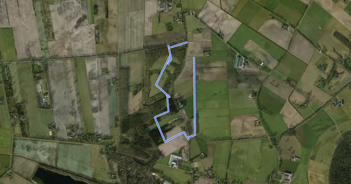 Маршрут WNW Vechtdal - Collendoorn - groene route на спутниковом снимке