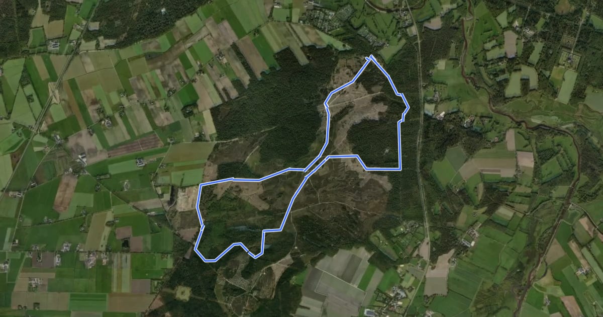 Маршрут WNW Vechtdal - Dalmsholte/Giethmen - groene route на спутниковом снимке