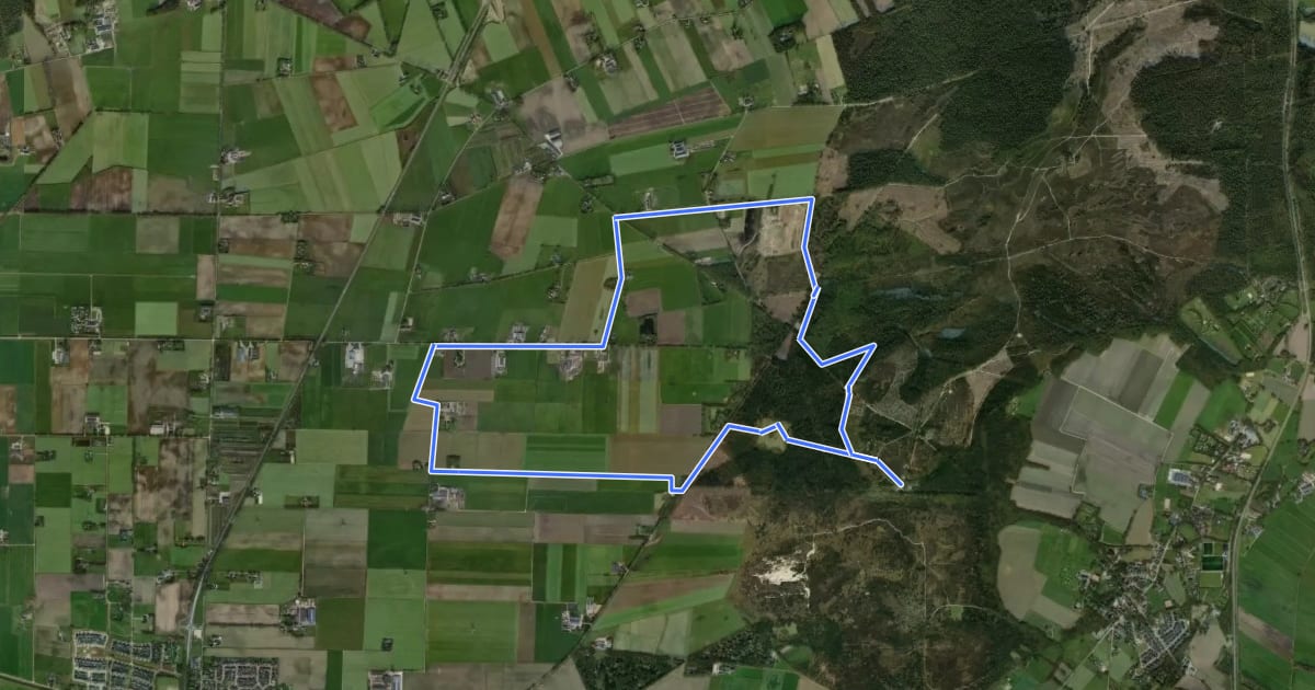 Маршрут WNW Vechtdal - Dalmsholte/Lemelerberg - paarse route на спутниковом снимке