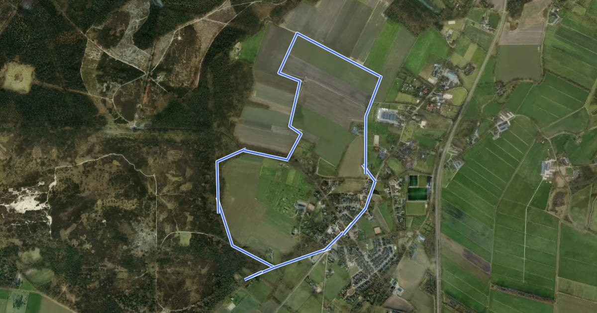 Маршрут WNW Vechtdal - Drieling/Lemele - paarse route на спутниковом снимке