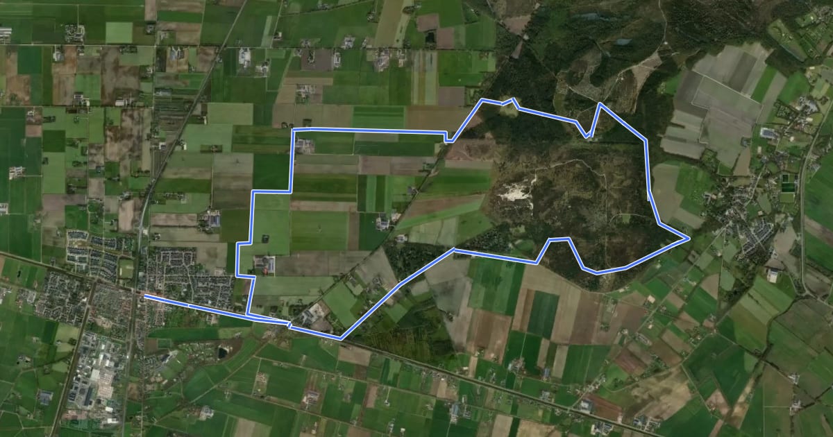 Маршрут WNW Vechtdal - Drieling/Lemelerberg/Lemelereveld - groene route на спутниковом снимке