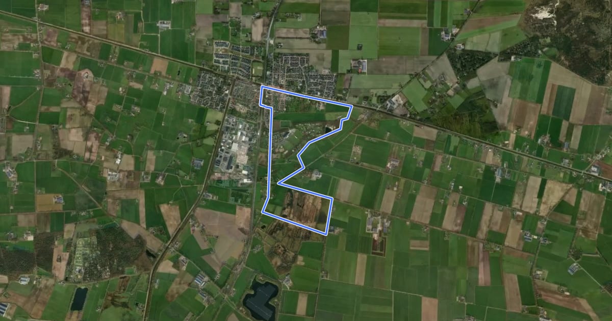 Маршрут WNW Vechtdal - Lemelereveld - oranje route на спутниковом снимке