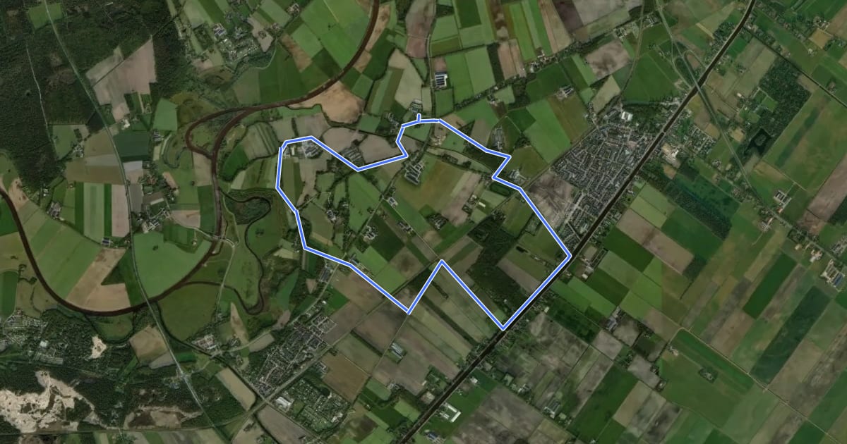 Маршрут WNW Vechtdal - Oud Bergentheim - blauwe route на спутниковом снимке