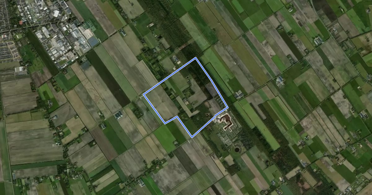 Маршрут WNW Vechtdal - Rheezerveen -blauwe route на спутниковом снимке