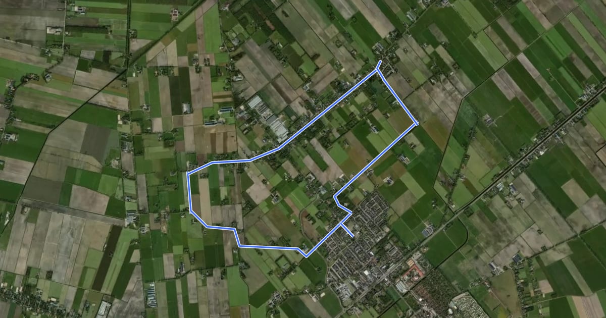 Маршрут WNW Vechtdal - Schuinesloot/Slagharen - oranje route на спутниковом снимке