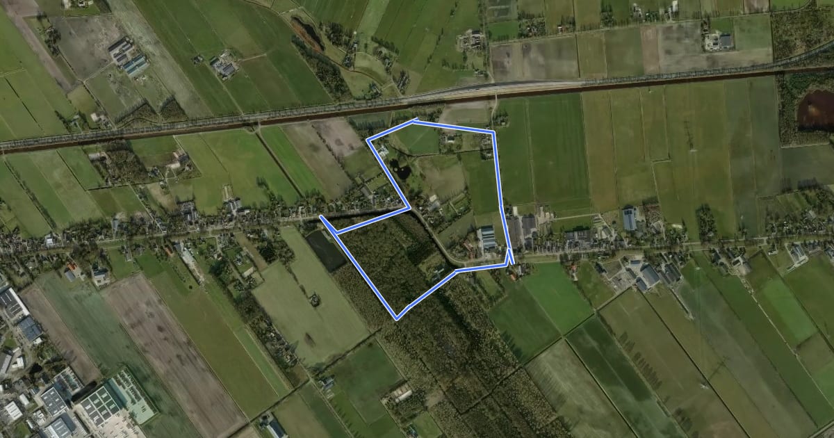 Маршрут WNW Vechtdal - Sluis 7 -paarse route на спутниковом снимке