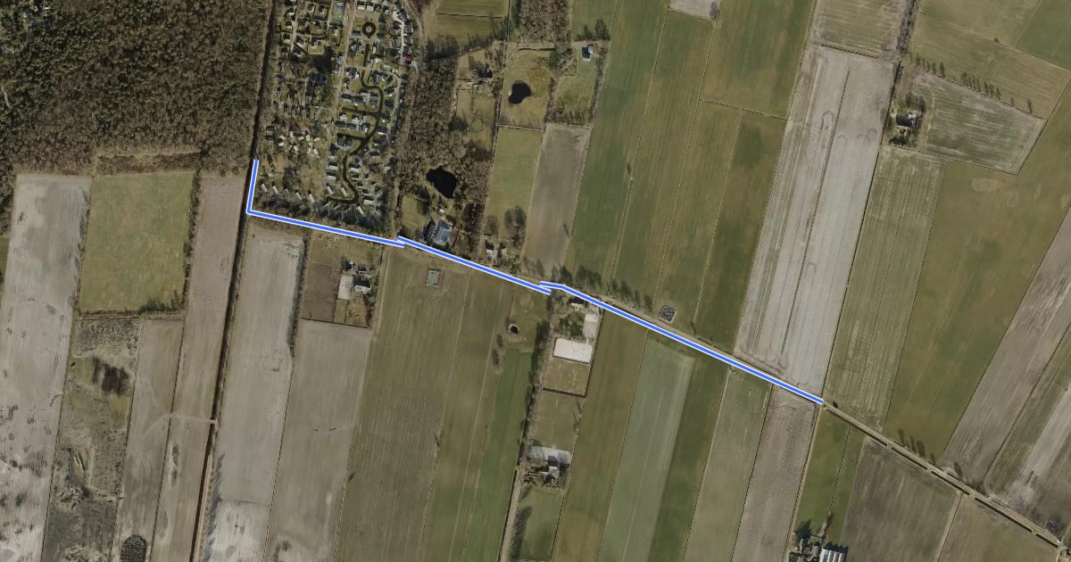 Маршрут WNW Vechtdal verbindingsroute A51-Y41 на спутниковом снимке