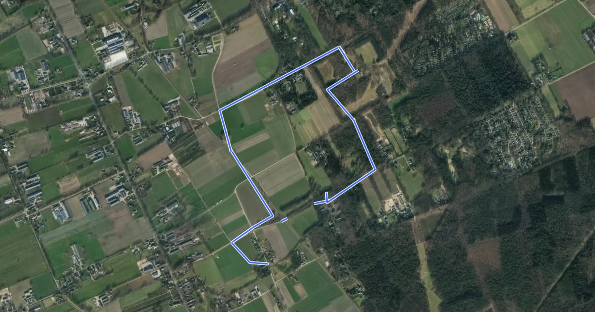 Маршрут WNW Veluwe - Doesburgermolen - oranje route на спутниковом снимке