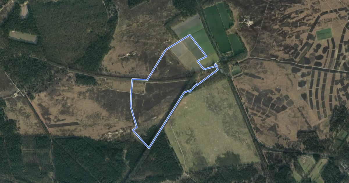 Маршрут WNW Veluwe - Oud-Reemst - blauwe route на спутниковом снимке