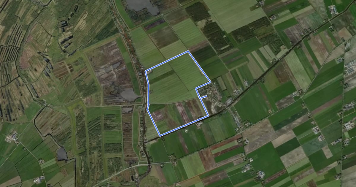 Маршрут WNW WaterReijk - Scheerwolde - groene route на спутниковом снимке