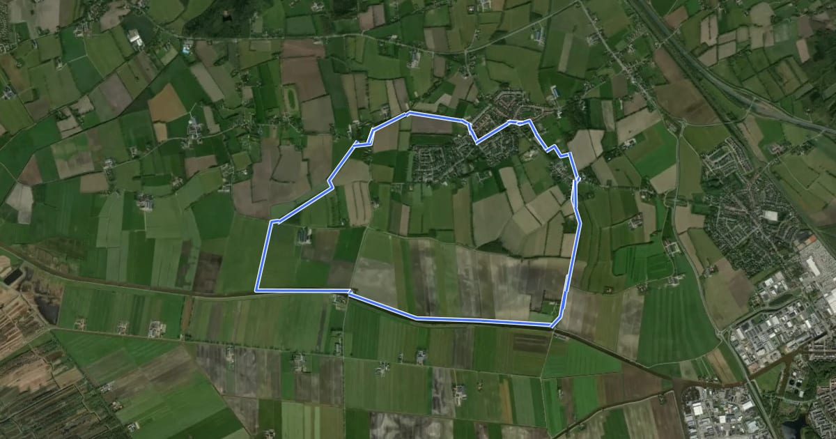 Маршрут WNW WaterReijk - Steenwijkerwold - blauwe route на спутниковом снимке