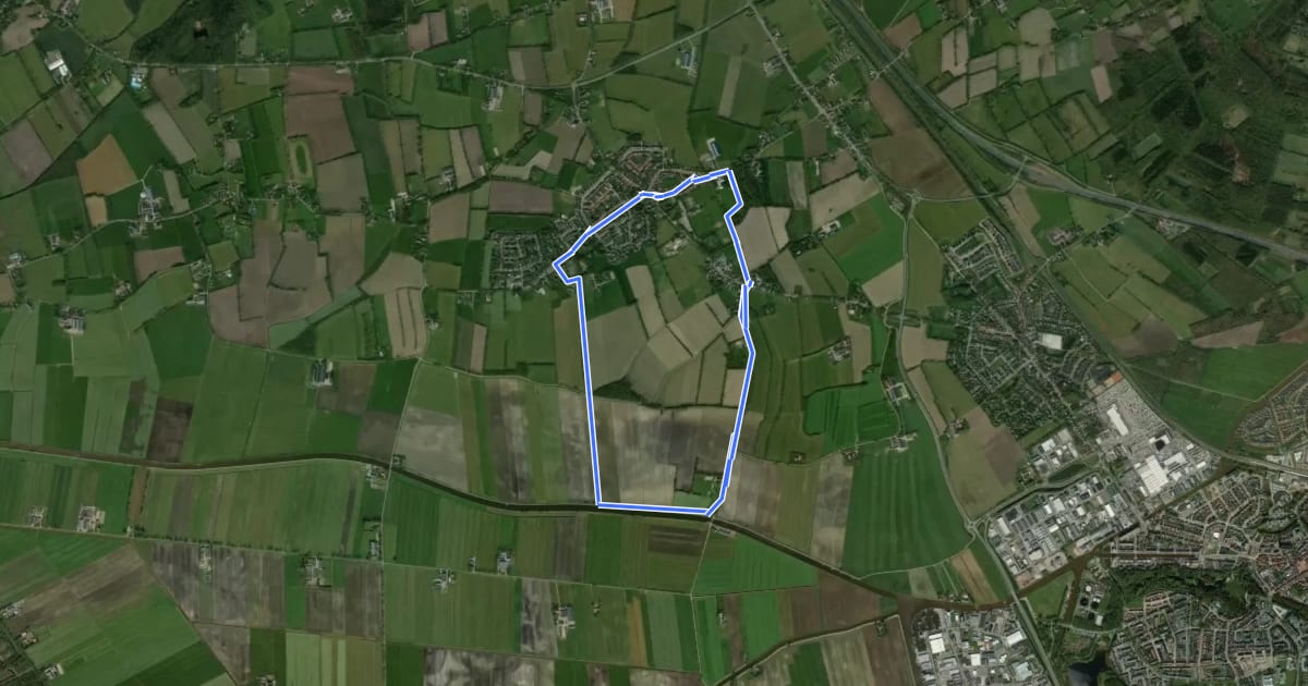Маршрут WNW WaterReijk - Steenwijkerwold - oranje route на спутниковом снимке