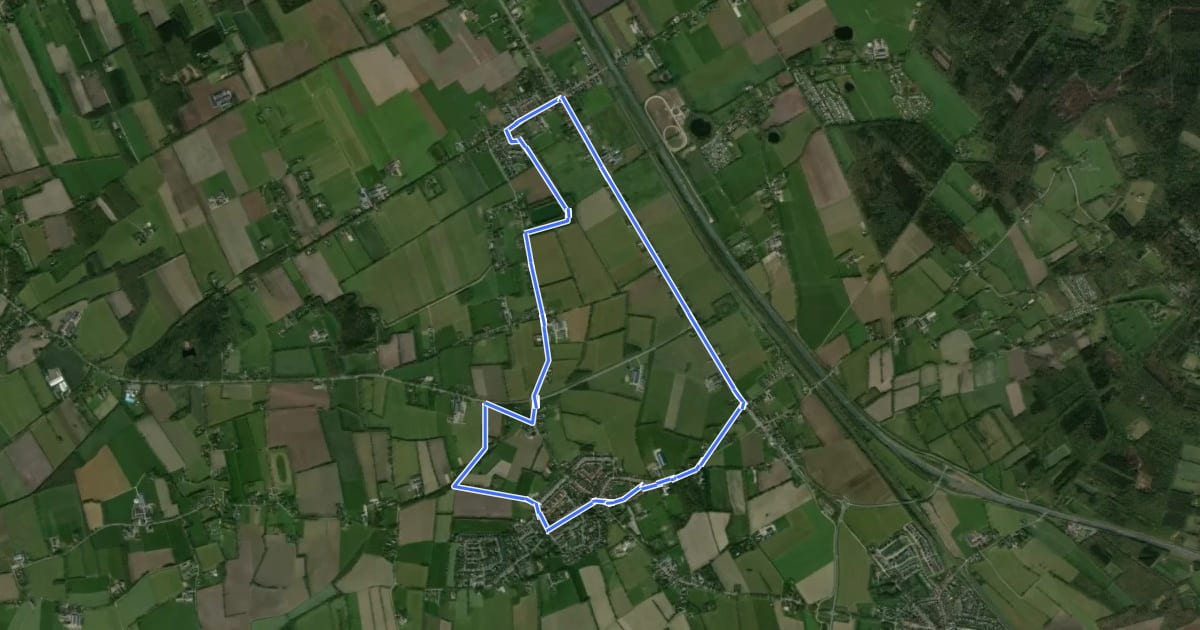 Маршрут WNW WaterReijk - Steenwijkerwold/Willemsoord - groene route на спутниковом снимке