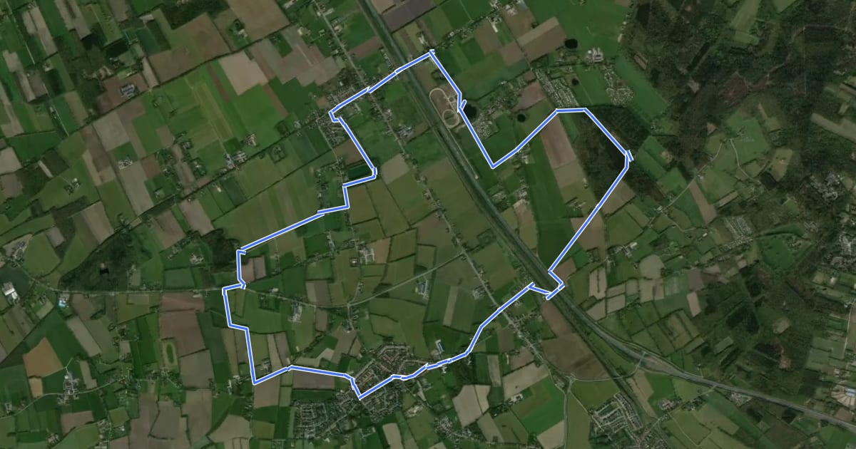 Маршрут WNW WaterReijk - Steenwijkerwold/Willemsoord - paarse route на спутниковом снимке
