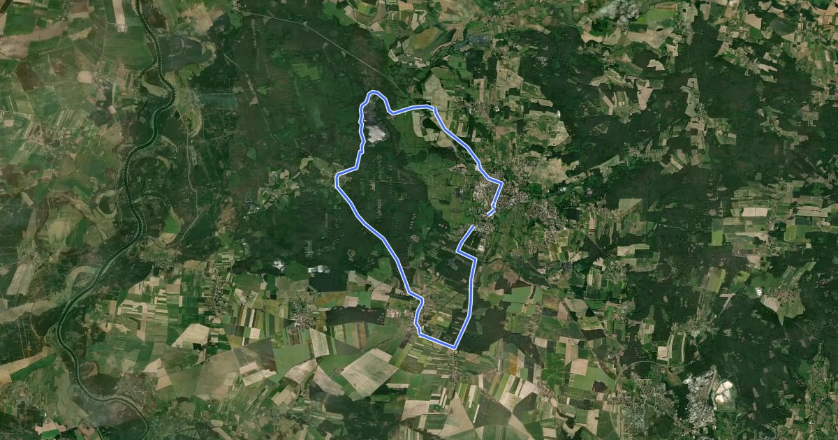 Маршрут Wołów, dw. kol. - Wołów, dw. kol. на спутниковом снимке