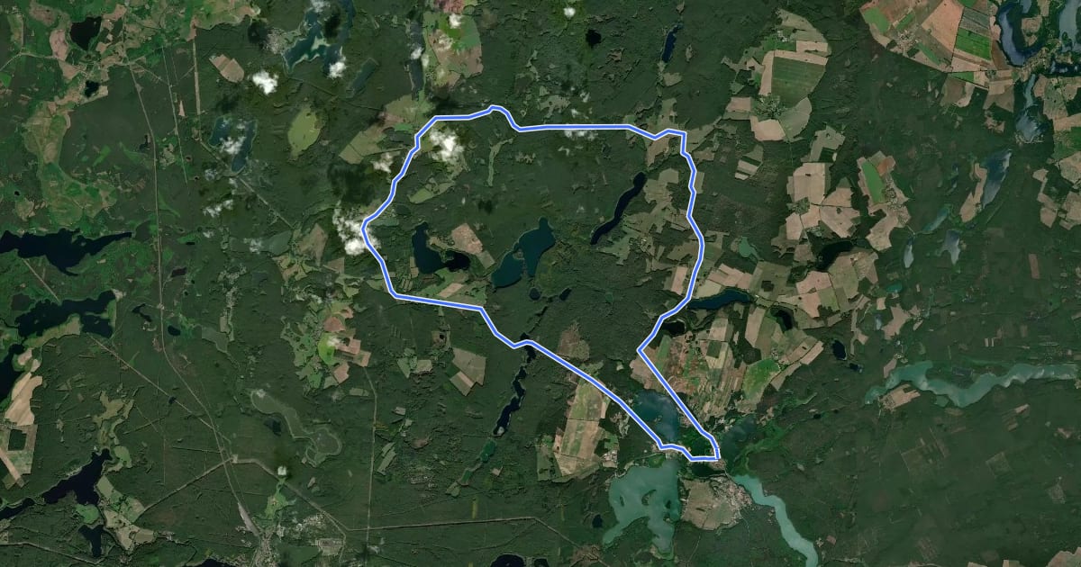 Маршрут Wokuhl-Rundweg на спутниковом снимке